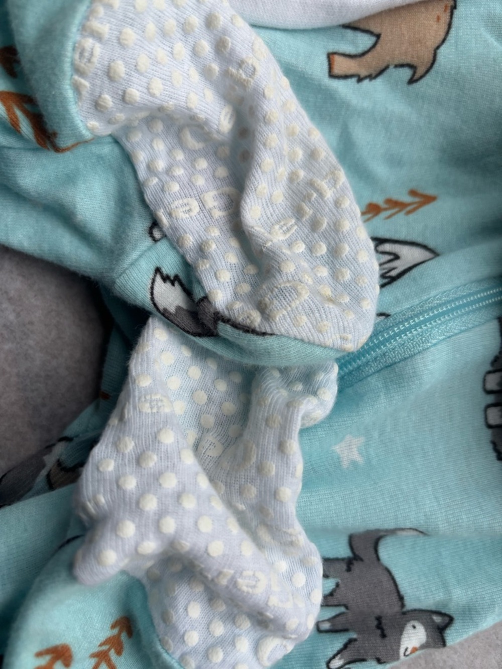 Unbranded Kids' Footed One-Piece Pajama - Blue & White - Picture 11 of 13